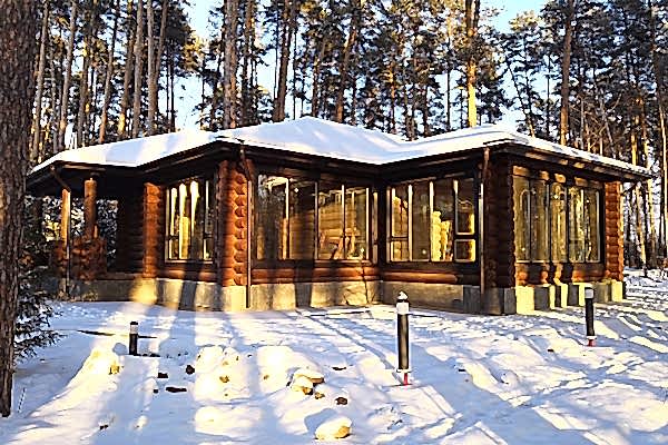 Баня из сухой лиственницы - 1 этаж