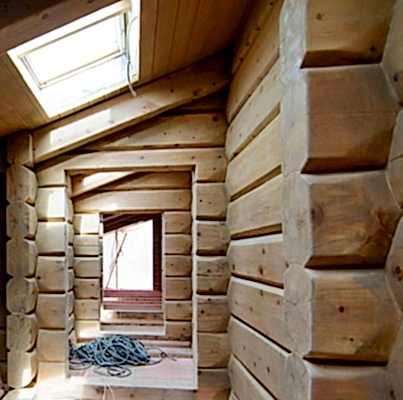 Дом из сухого СВЧ лафета. - 1.5 этажа