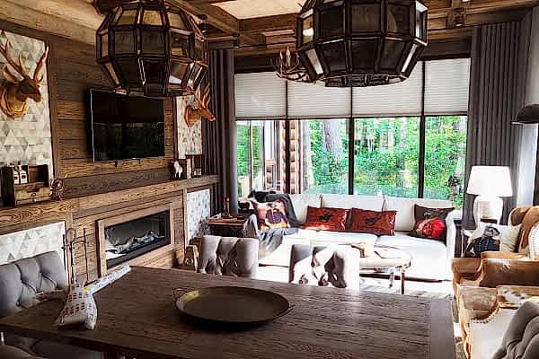 Баня из сухой лиственницы - 1 этаж