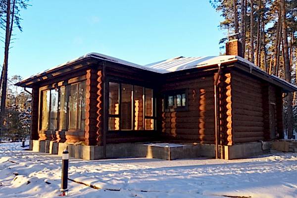 Баня из сухой лиственницы - 1 этаж