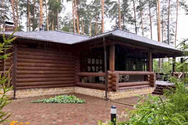 Баня из сухой лиственницы - 1 этаж